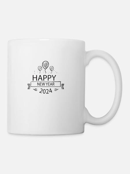 happy new year 2024 - Coffee/Tea Mug - white