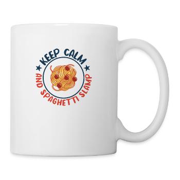 Keep Calm And Spaghetti Clamp - Coffee/Tea Mug - white - Right