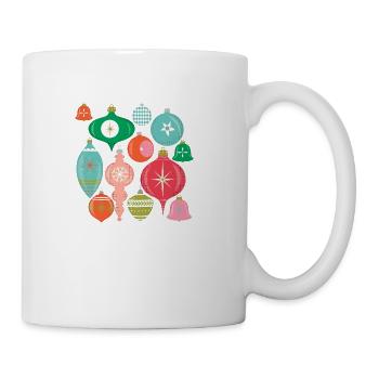Retro Christmas Ornaments - Coffee/Tea Mug - white - Right