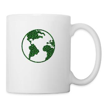 Earth Day Planet Earth Leopard Print - Coffee/Tea Mug - white - Right