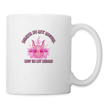 Death In My Metal Not In My Meals Vegan Metalhead - Coffee/Tea Mug - white - Right