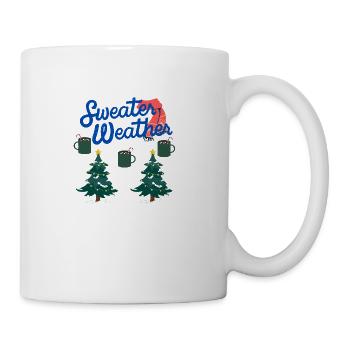 sweet winter season and tree - Coffee/Tea Mug - white - Right
