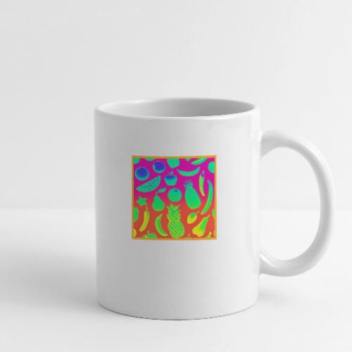 Vibrant Neon Fruits Pattern - Coffee/Tea Mug