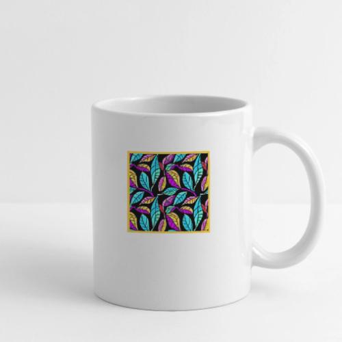 Chroma Leaf Luminance Neon Pattern - Coffee/Tea Mug