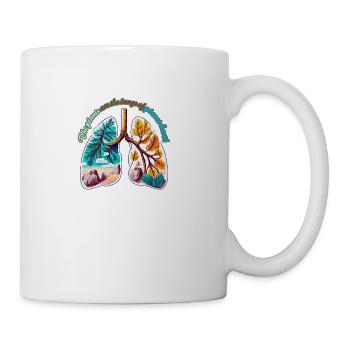 The plants are the lungs of planet Earth - Coffee/Tea Mug - white - Right