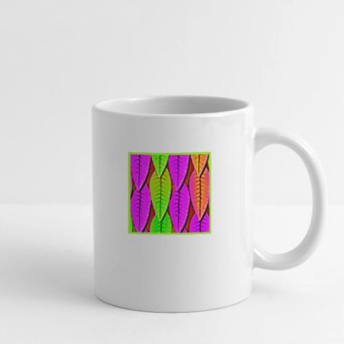 Vivid Neon Leaves Pattern - Coffee/Tea Mug