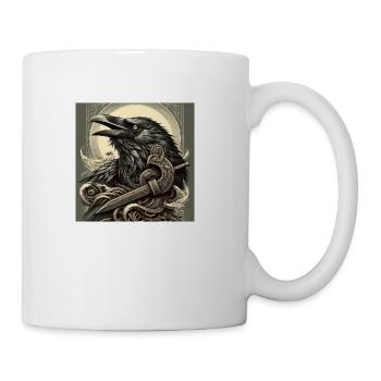 raven in the style of Odin - Coffee/Tea Mug - white - Right