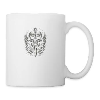 Winged Victory: Skull Crowned with Dagger - Coffee/Tea Mug - white - Right