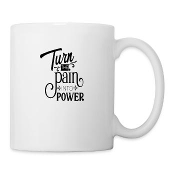 Turn The Pain Into Power - Coffee/Tea Mug - white - Right