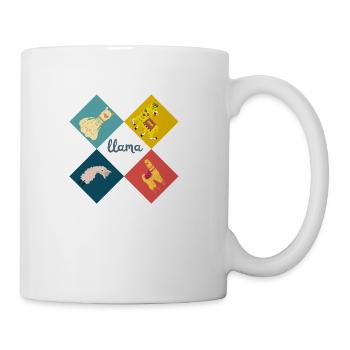Llama Alpaca T-Shirt - Coffee/Tea Mug - white - Right