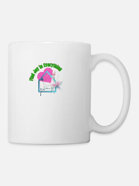 house with flower and lovely graphic design - Coffee/Tea Mug - white