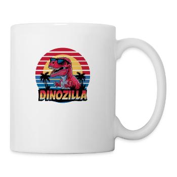 Enjoy the prehistoric atmosphere "DINOZILLA" - Coffee/Tea Mug - white - Right