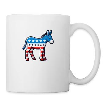 Vote democrat! - Coffee/Tea Mug - white - Right