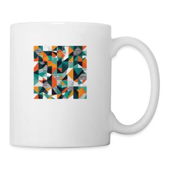 Minimalist Geometric Design with Depth Illusion - Coffee/Tea Mug - white - Right