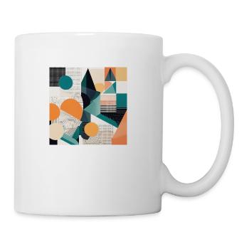 Minimalist Geometric Design with Depth Illusion - Coffee/Tea Mug - white - Right