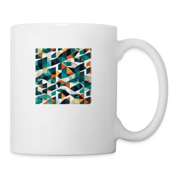 Minimalist Geometric Design with Depth Illusion - Coffee/Tea Mug - white - Right