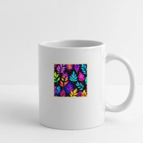 Neon Leaves Abstract Pattern - Coffee/Tea Mug