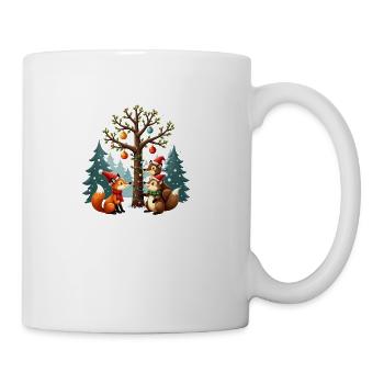 Christmas Woodland Animals - Coffee/Tea Mug - white - Right