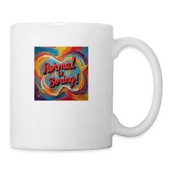 normal is boring - Coffee/Tea Mug - white - Right