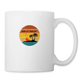 born in february - Coffee/Tea Mug - white - Right