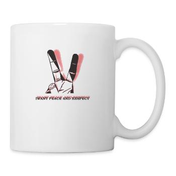 Voice for Peace & Respect: Inspiring Design - Coffee/Tea Mug - white - Right