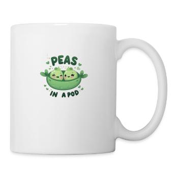"Peas in a Pod" - Coffee/Tea Mug - white - Right