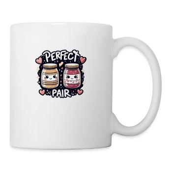 "Perfect Pair" - Coffee/Tea Mug - white - Right