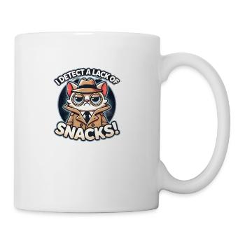 I Detect a Mood – Grumpy Cat Detective - Coffee/Tea Mug - white - Right