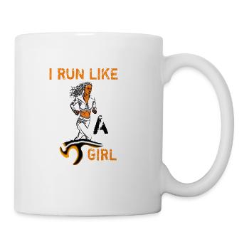 I Run Like A Girl - Coffee/Tea Mug - white - Right
