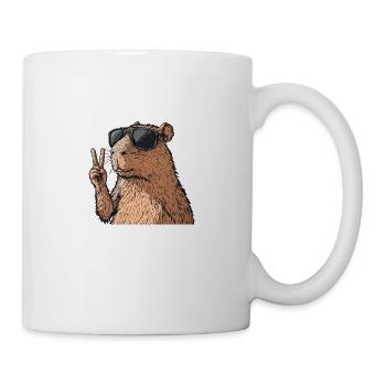 Cool Capybara in Glasses - Coffee/Tea Mug - white - Right