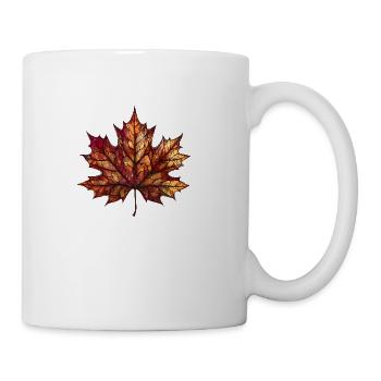 Autumn Maple Leaf - Coffee/Tea Mug - white - Right