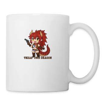Texas' Own Dragon, Zentreya Chibi Sticker Design - Coffee/Tea Mug - white - Right