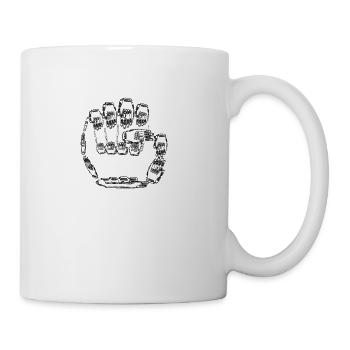 Fractal fist Unity - Coffee/Tea Mug - white - Right