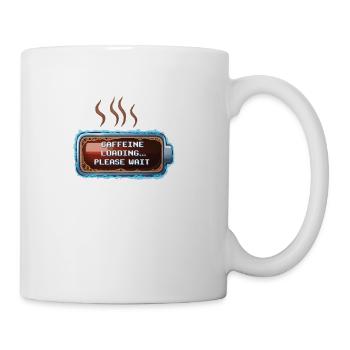 Caffeine Loading... Pixel Coffee Tee - Coffee/Tea Mug - white - Right