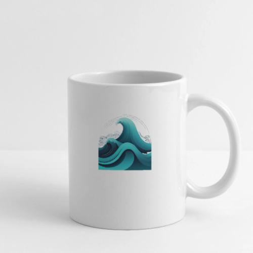 Dynamic Ocean Wave Illustration - Coffee/Tea Mug