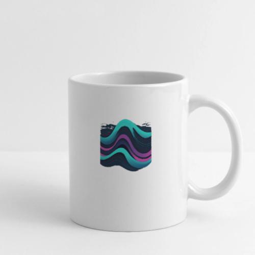 Abstract Wavy Ocean Pattern - Coffee/Tea Mug