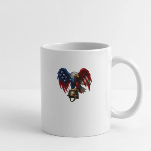 American Flag Bald Eagle - Helmet - Coffee/Tea Mug