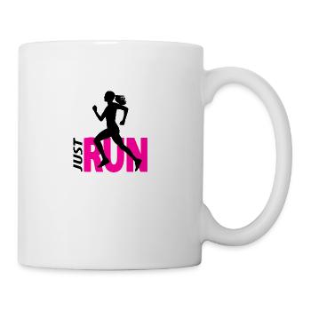 Running girl - Coffee/Tea Mug - white - Right