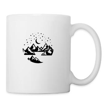 Moon travel adventure hiking camping gift - Coffee/Tea Mug - white - Right
