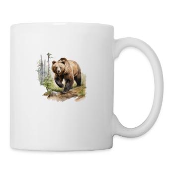 Grizzly Bear in the Wild - Coffee/Tea Mug - white - Right