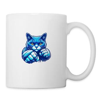 Struggling Azure Cat - Coffee/Tea Mug - white - Right