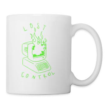 Lost Control: A Retro Computer Inspired Design - Coffee/Tea Mug - white - Right