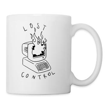 Lost Control: A Retro Computer Inspired Design - Coffee/Tea Mug - white - Right