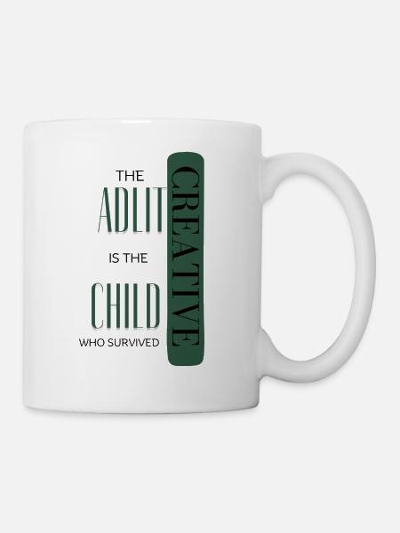 The creative adult is the child who survive - Coffee/Tea Mug - white