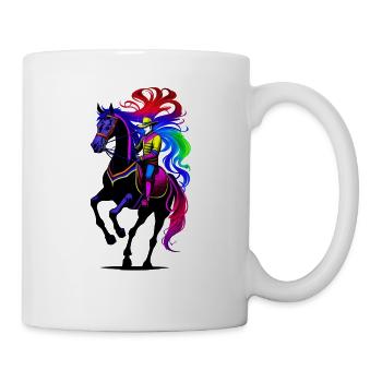 Horseman colorful - Coffee/Tea Mug - white - Right