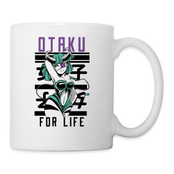 Otaku For Life Japanese Art Kawaii Manga Japanese - Coffee/Tea Mug - white - Right