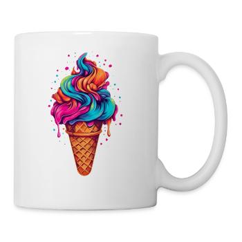 Retro Ice Cream Waffle Ice Cream for a Ice cream - Coffee/Tea Mug - white - Right