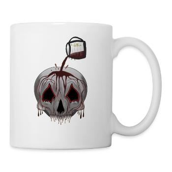 skull with coffee - Coffee/Tea Mug - white - Right