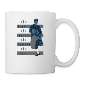 The Higher The Socks The Downer The Fool - White - Coffee/Tea Mug - white - Right