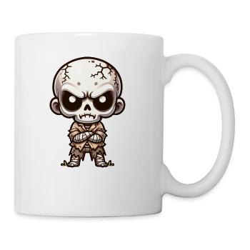 Grumpy Skeleton Kid – Creepy Cute Undead Attitude - Coffee/Tea Mug - white - Right